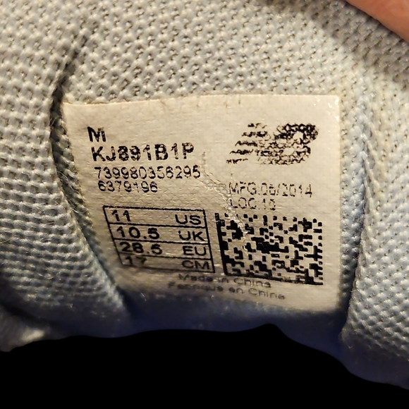 New Balance Kids' Blue and Orange Sneakers - Picture 5 of 5